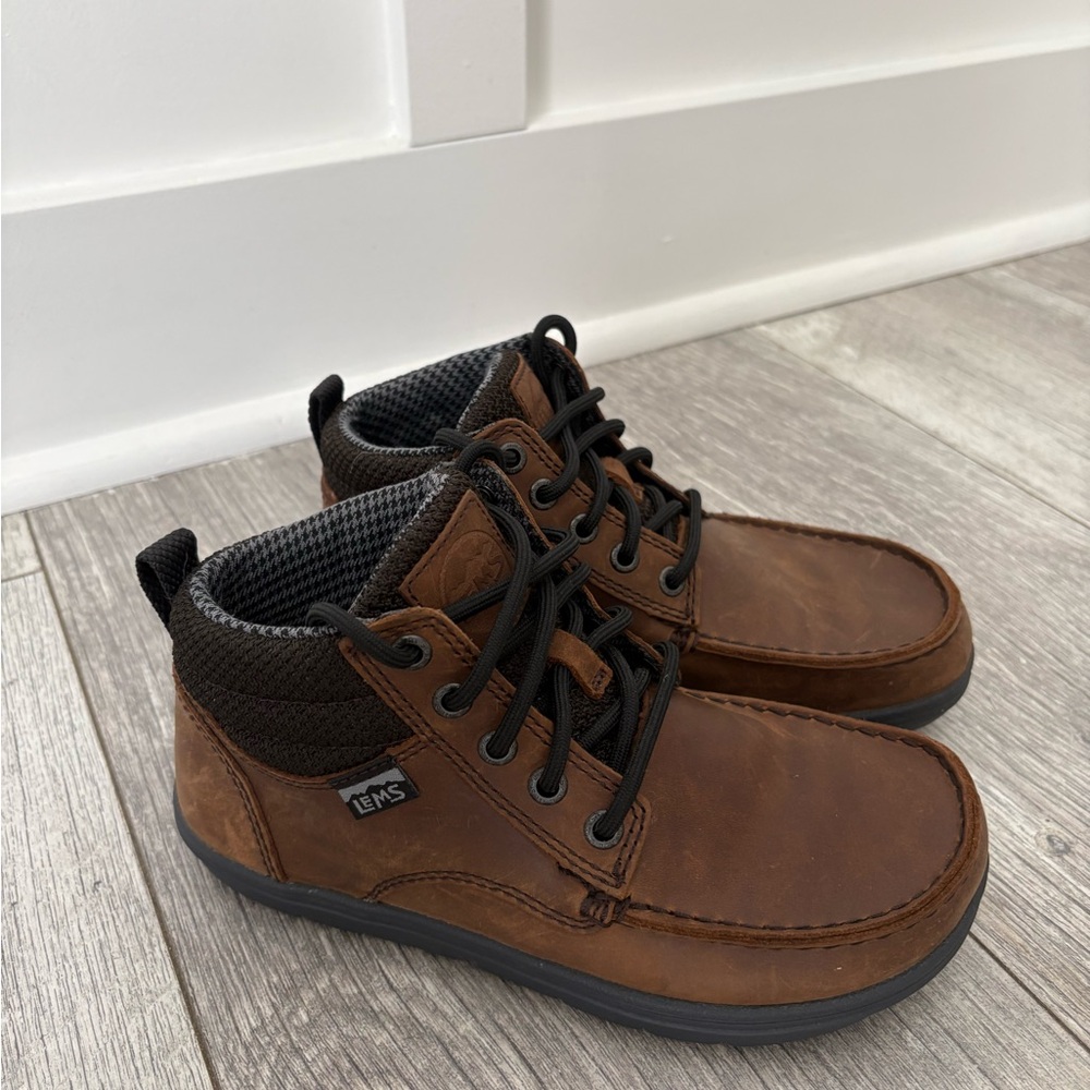 LEMS Men's Brown Leather Chukka Boot - Casual Lace-Up Comfort